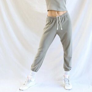 Perfect White Tee- Johnny Sweatpants, Shark Grey Small